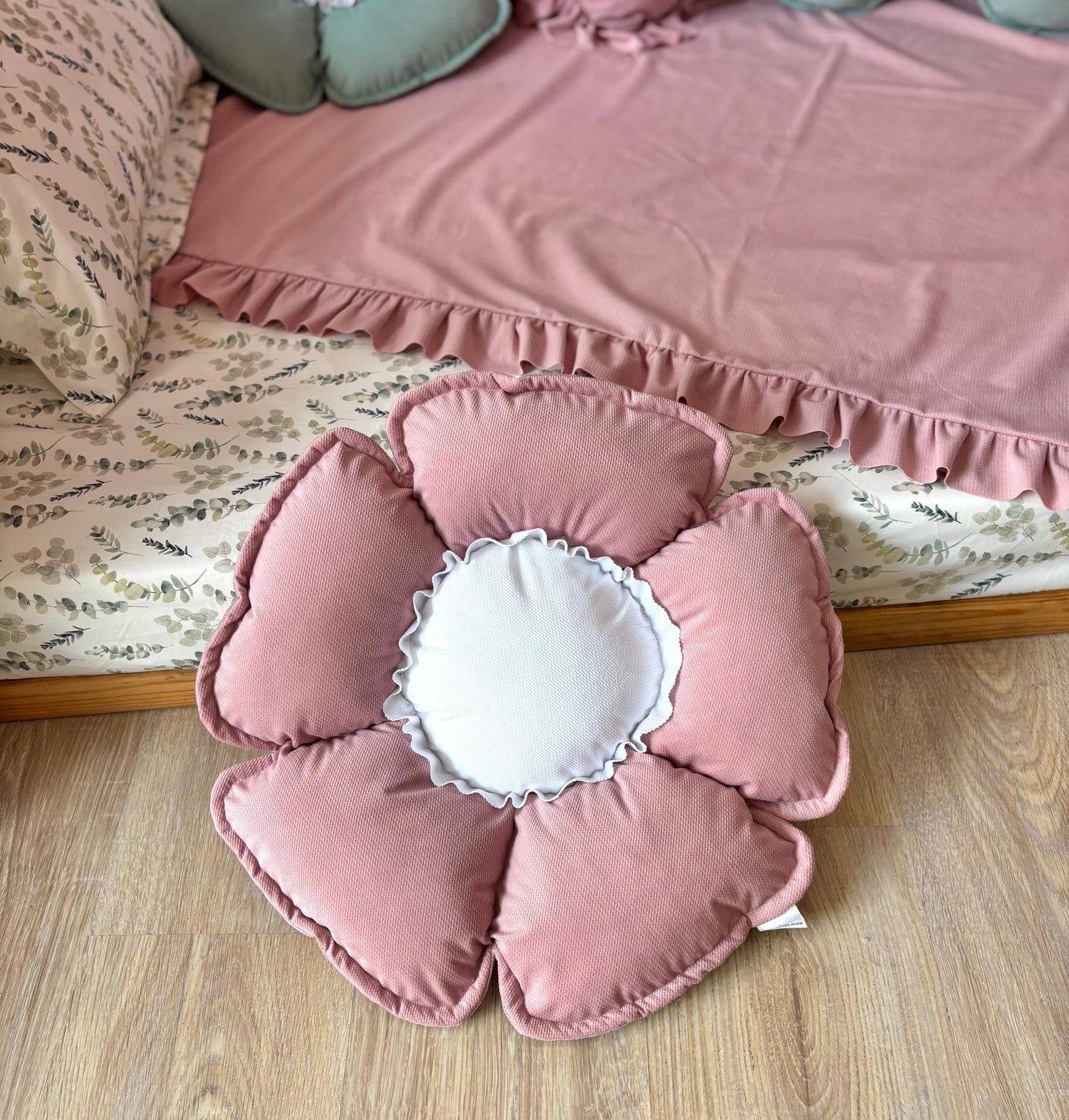 Kids Decorative Butterfly Pillow, Kids Room Decor Cushion with ruffles, Romantic Themed Children's Room, Handmade Flower Pillow