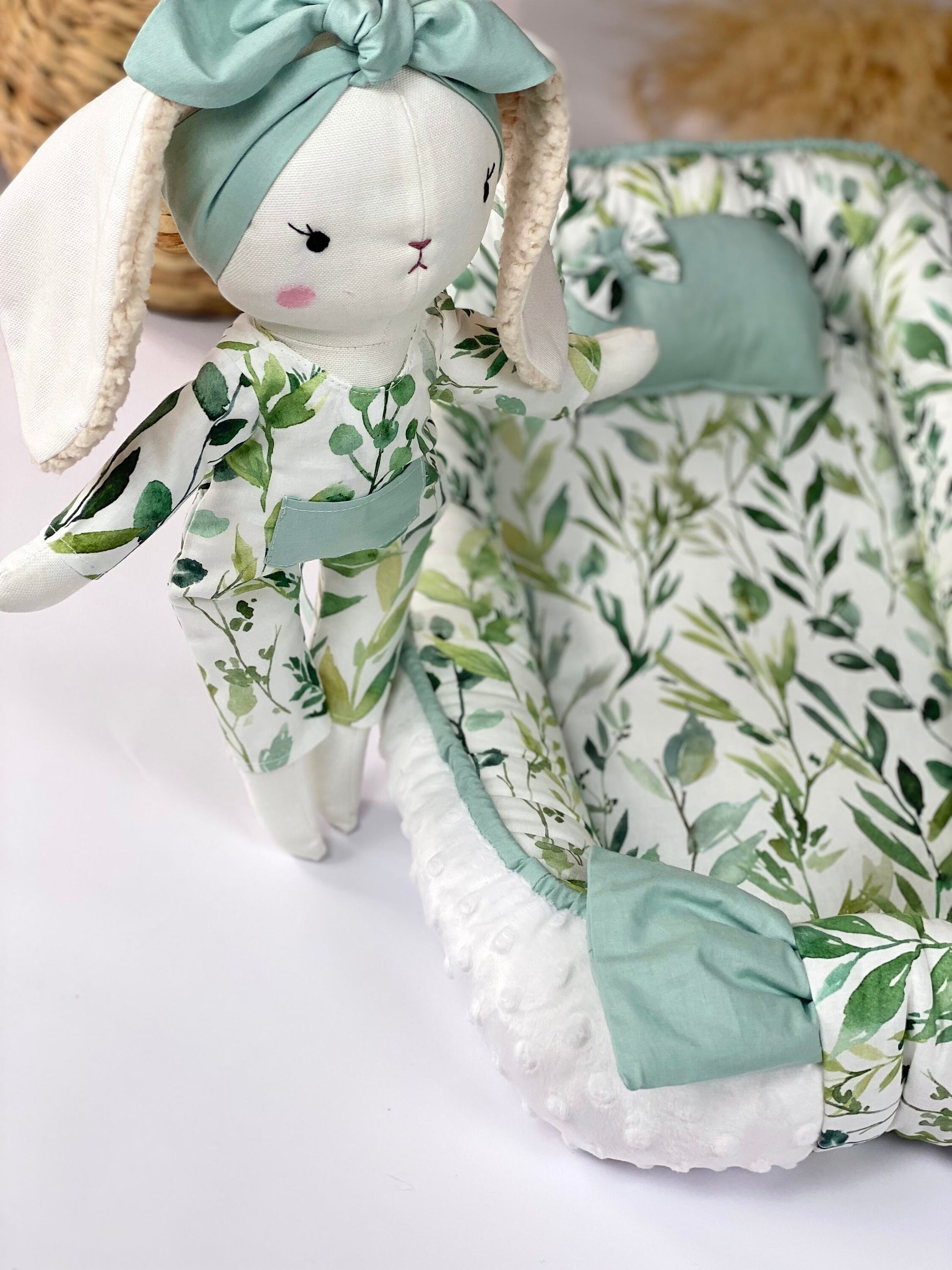 Handmade Doll Bunny, Rug Doll With Bed