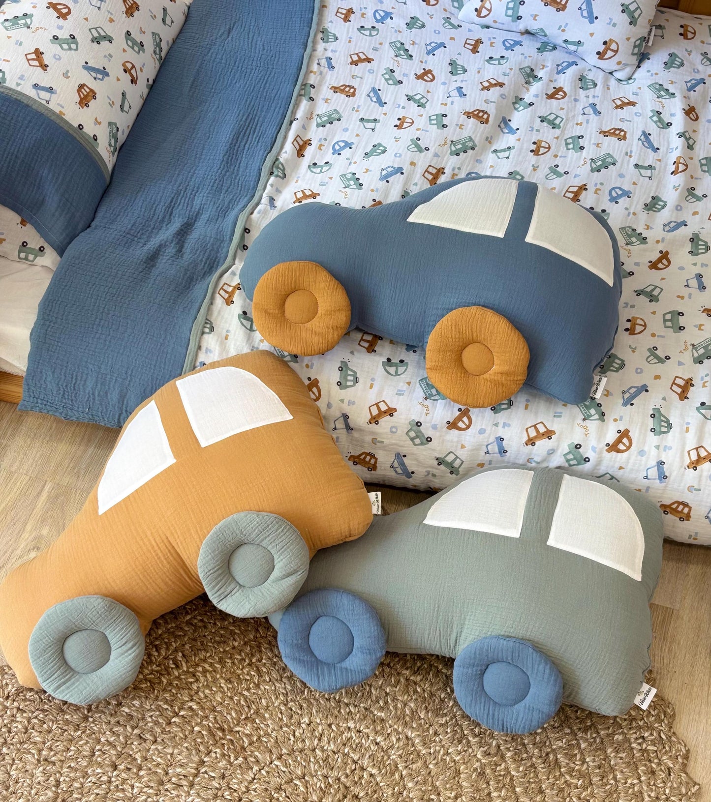 Kids Decorative Car Pillows, Kids Room Decor Cushion Cars Themed
