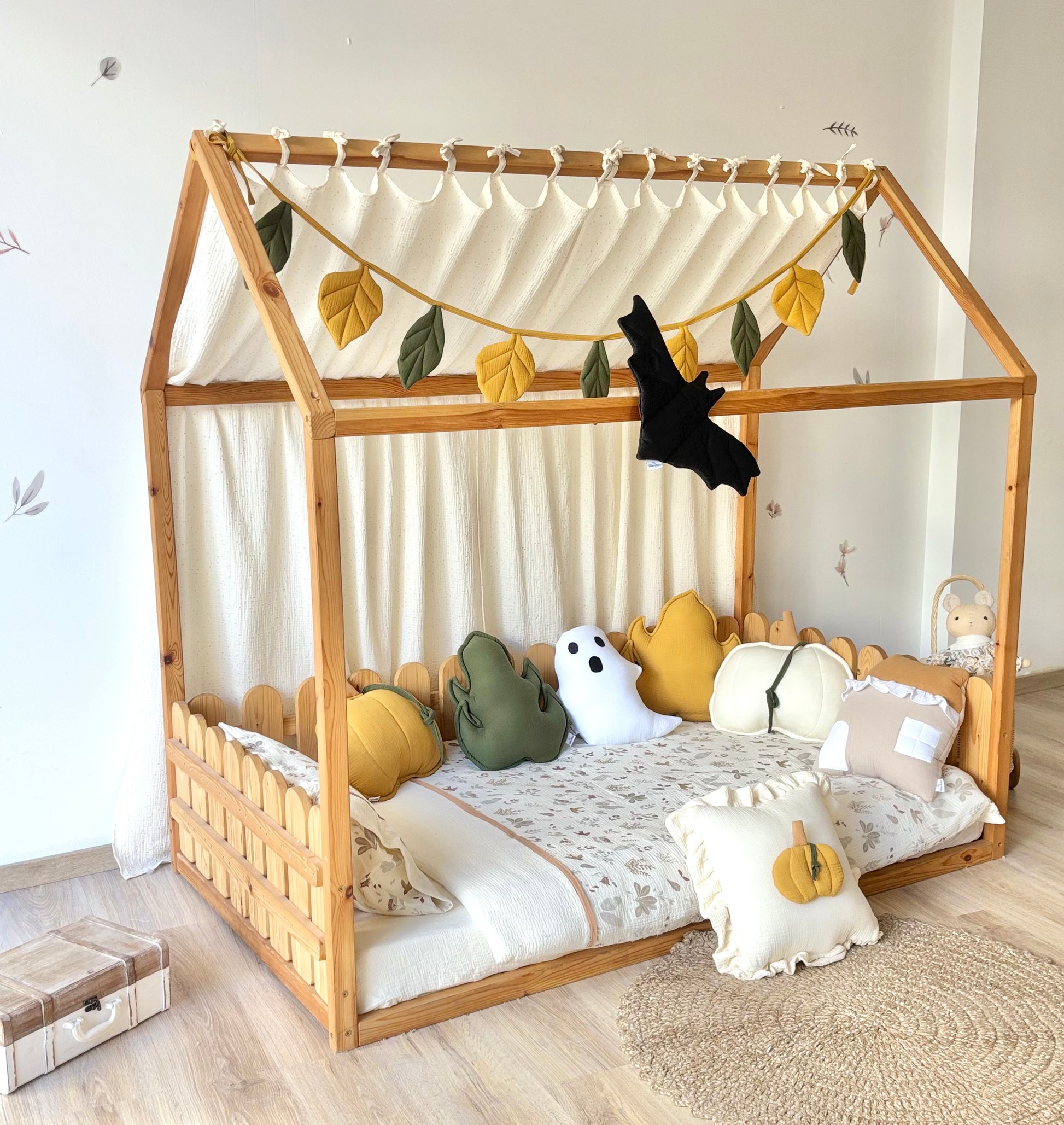 Muslin Canopy: Kids Reading Nook, Playroom Decor Halloween