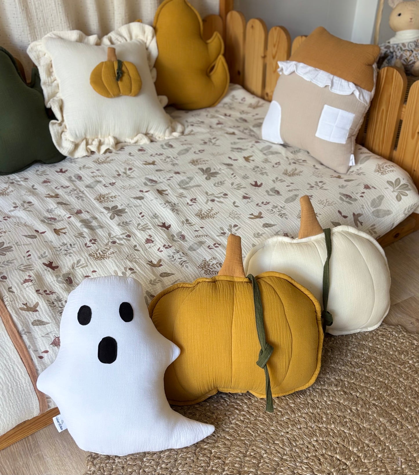 Handmade Cotton Halloween Pillows: Kids Room Decor