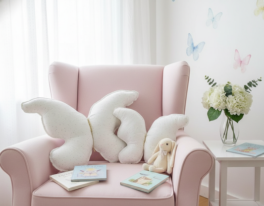 Παιδικό διακοσμητικό μαξιλάρι πεταλούδας, ρομαντικό παιδικό δωμάτιο