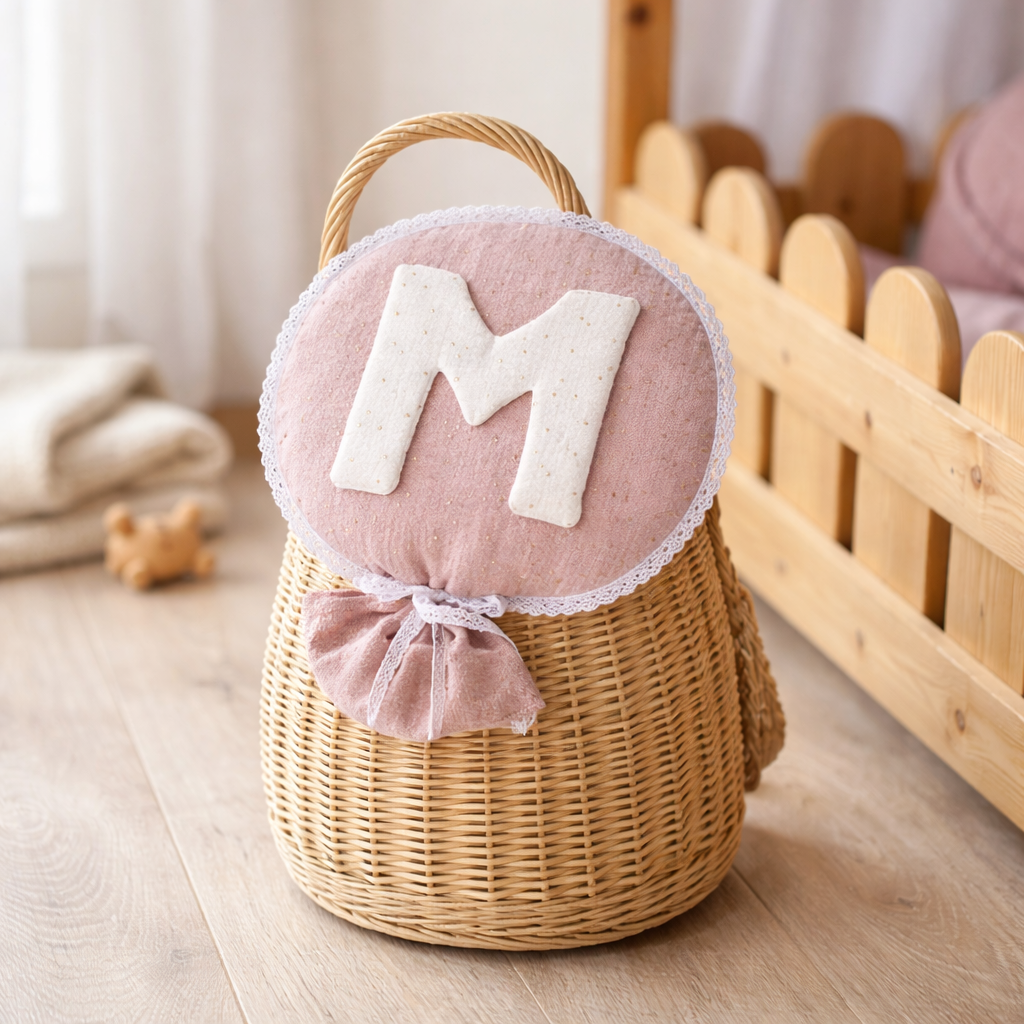 Swan Nursery Pillow with Ruffles – Luxury Baby Girl Decorative Cushion