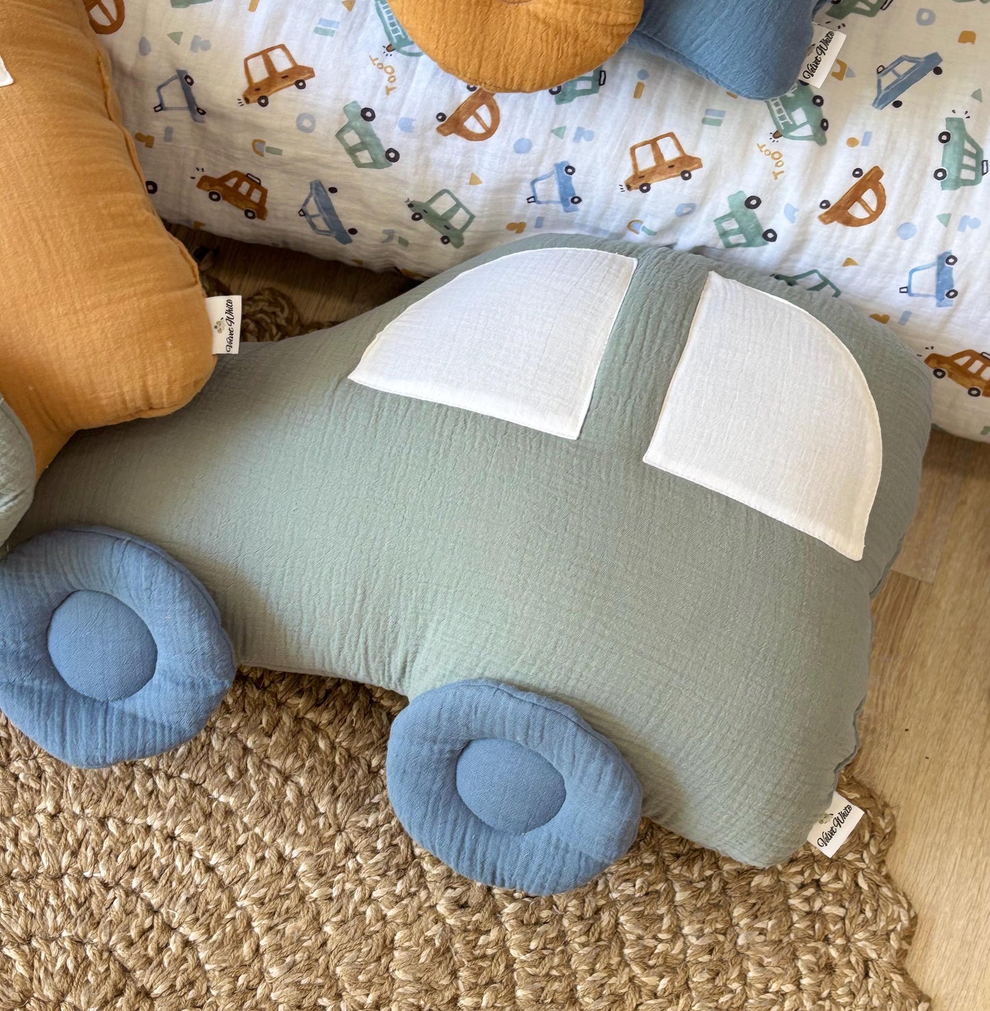 Kids Decorative Car Pillows, Kids Room Decor Cushion Cars Themed