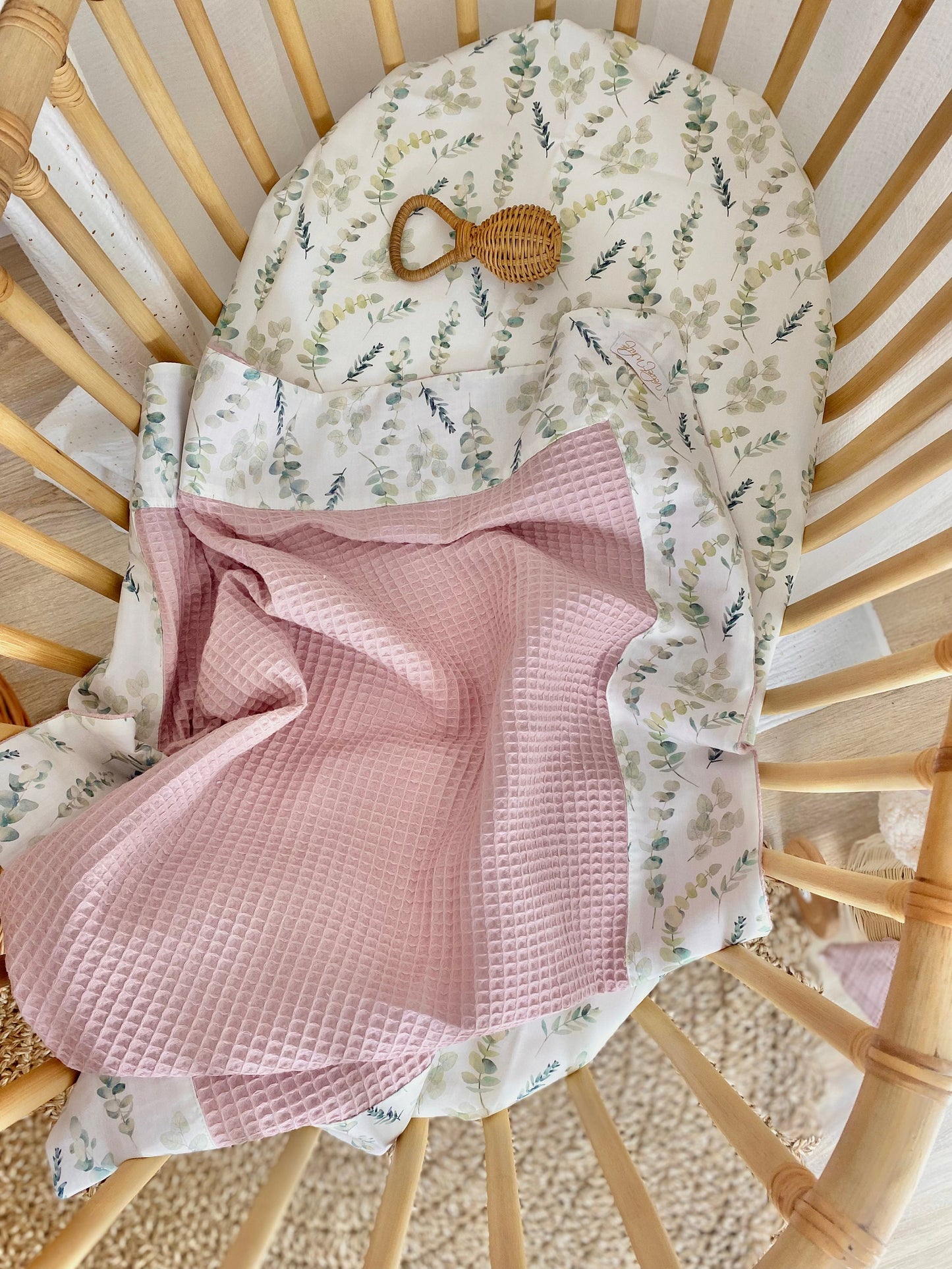 Baby box Pink Eucalyptus leaves, maternity hospital essentials, packed eco-friendly,Baby Shower Gift,Gift for new parent, Christmas gift