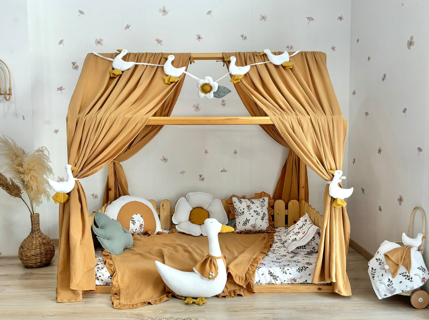 Cotton Muslin Canopy | Toddler Bed Canopy