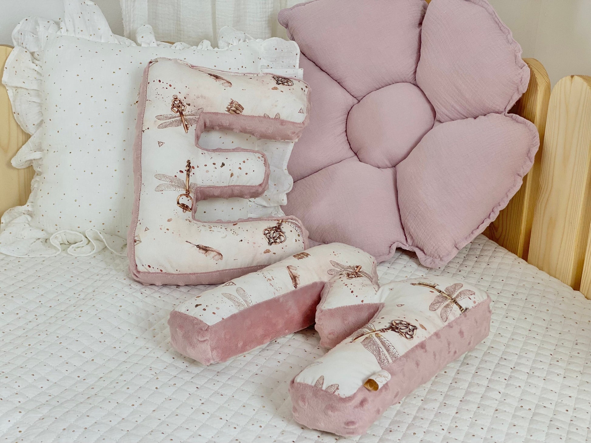 Monogram letter cushion, Initial gift cushion, kids nursery monogram cushion, baby shower gift