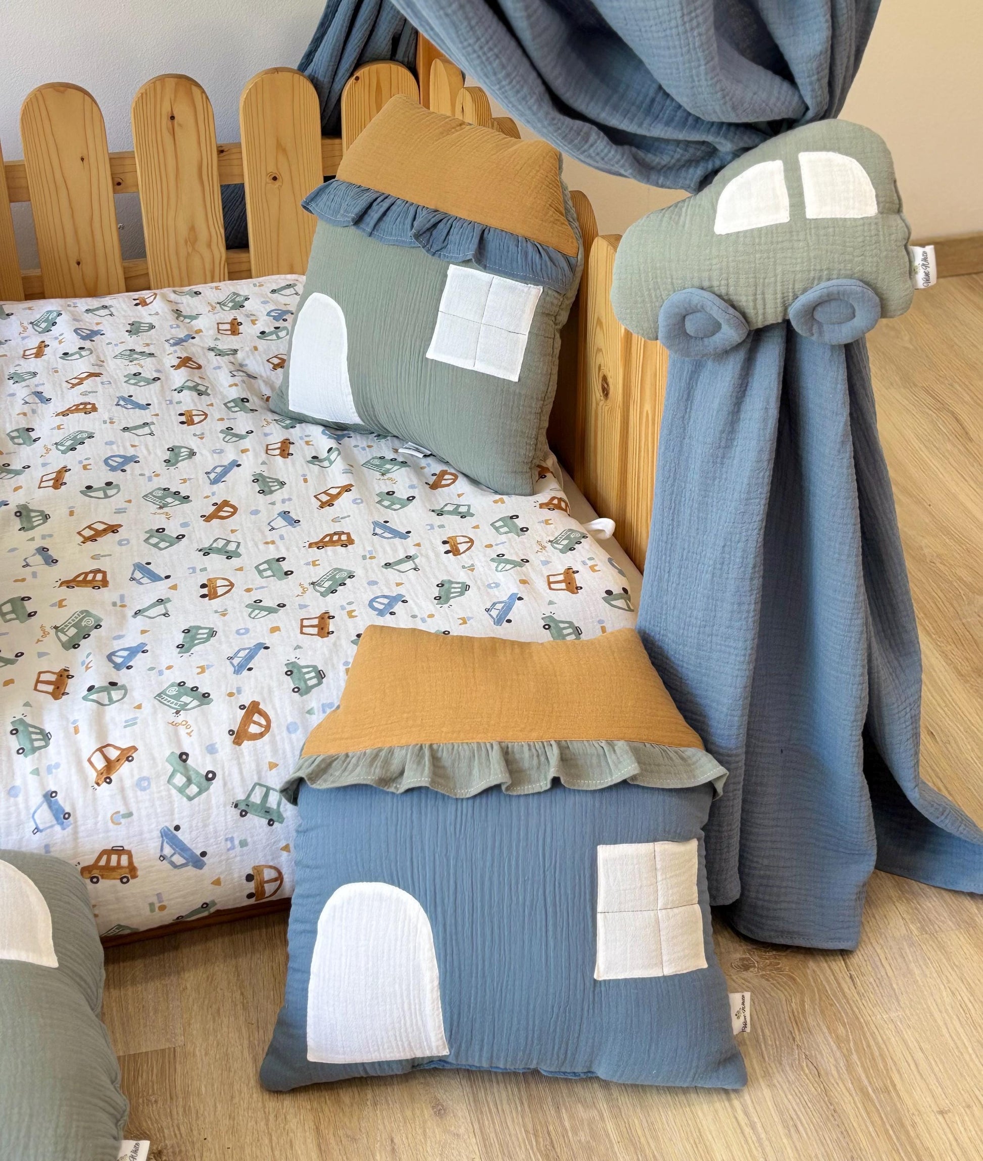 Kids Decorative Car Pillows, Kids Room Decor Cushion Cars Themed