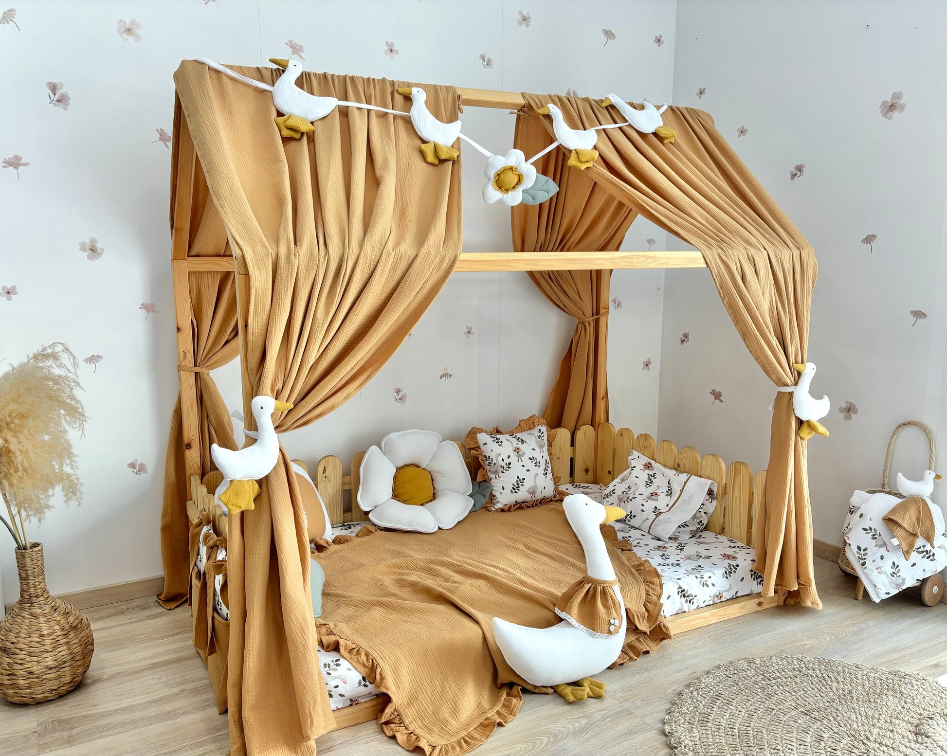 Cotton Muslin Canopy | Toddler Bed Canopy